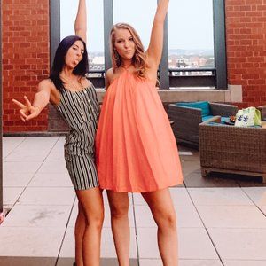 Urban Outfitters Orange Party Romper